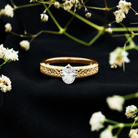 Oval Shape 1.2 Carat Lab Grown Diamond Filigree Engagement Ring
