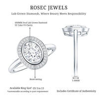 Classic Lab Grown Diamond Engagement Ring with Halo