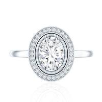 Classic Lab Grown Diamond Engagement Ring with Halo