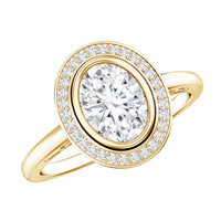 Classic Lab Grown Diamond Engagement Ring with Halo