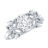 Nature Inspired Lab Grown Diamond Solitaire Engagement Ring