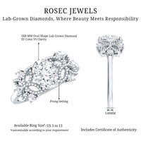 Nature Inspired Lab Grown Diamond Solitaire Engagement Ring
