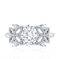 Nature Inspired Lab Grown Diamond Solitaire Engagement Ring