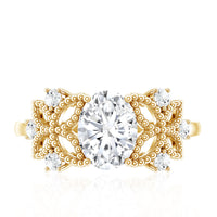 Nature Inspired Lab Grown Diamond Solitaire Engagement Ring