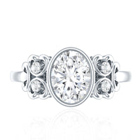 Classic Oval Lab Grown Diamond Solitaire Engagement Ring