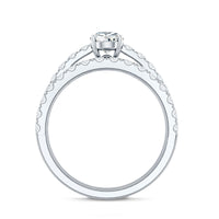 Minimal Pear Shape Lab Grown Diamond Wedding Ring Set