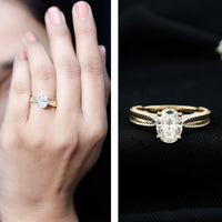 Claw Set Oval Shape Lab Grown Diamond Solitaire Engagement Ring
