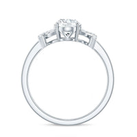Oval Shape Lab Grown Diamond Solitaire Ring in Split Shank