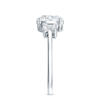 Oval Shape Lab Grown Diamond Solitaire Ring in Split Shank
