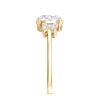 Oval Shape Lab Grown Diamond Solitaire Ring in Split Shank
