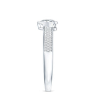 Heart Shape Lab Grown Diamond Solitaire Ring with Side Stones