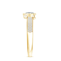 Heart Shape Lab Grown Diamond Solitaire Ring with Side Stones
