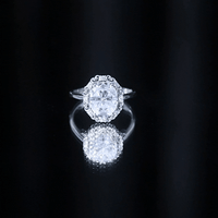 Womens 3.5 Carat Moissanite Vintage Style Engagement Ring