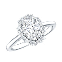 Womens 3.5 Carat Moissanite Vintage Style Engagement Ring