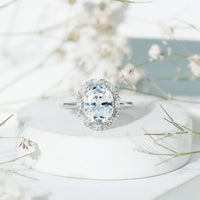 Womens 3.5 Carat Moissanite Vintage Style Engagement Ring