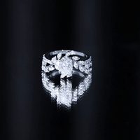 Certified 1.2 carat Moissanite vine engagement ring in silver featuring a sparkling center stone and intricate floral design.