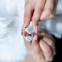 Certified 2 Carat Round Cut Moissanite Antique Engagement Ring