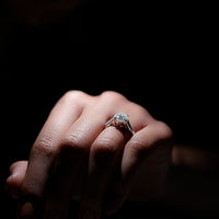 Womens 2 Carat Moissanite Engagement Ring with Side Stones
