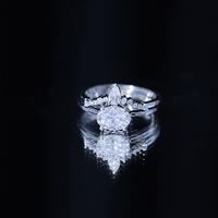 1.2 Carat Oval Shaped Moissanite East West Engagement Ring with Band