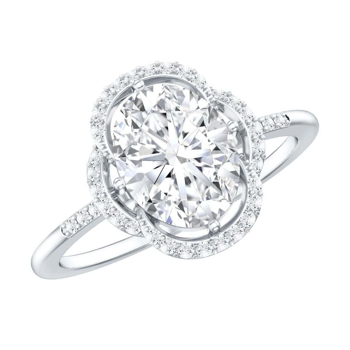 Vintage-inspired 2 Carat Moissanite engagement ring in silver with intricate detailing, crafted by Rosec Jewels.