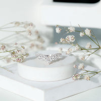 Moissanite Engagement Enhancer Contour Wedding Band Stack