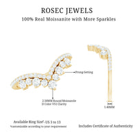 Moissanite Engagement Enhancer Contour Wedding Band Stack