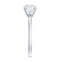 Peg Headset Solitaire Moissanite Ring for Women