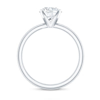 Peg Headset Solitaire Moissanite Ring for Women