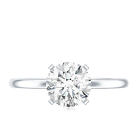 Peg Headset Solitaire Moissanite Ring for Women