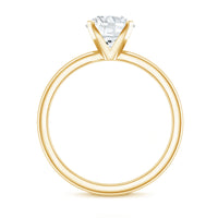 Peg Headset Solitaire Moissanite Ring for Women