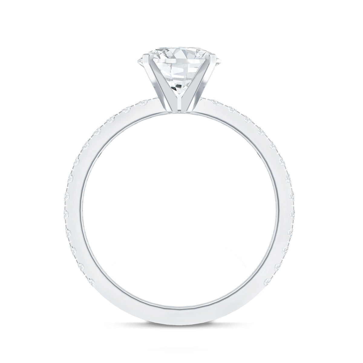 Certified 8 MM Moissanite Solitaire Engagement Ring