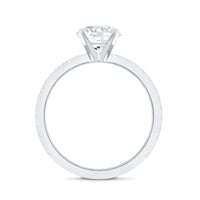 Certified 8 MM Moissanite Solitaire Engagement Ring