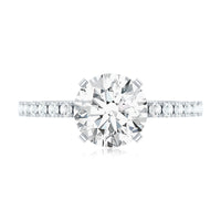Certified 8 MM Moissanite Solitaire Engagement Ring