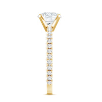 Certified 8 MM Moissanite Solitaire Engagement Ring