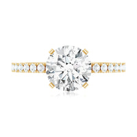 Certified 8 MM Moissanite Solitaire Engagement Ring