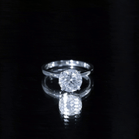 2 Carat Round Moissanite Solitaire Engagement Ring