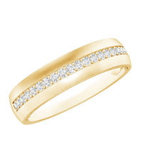 Certified Moissanite Classic Wedding Band Ring with sparkling stones, crafted by Rosec Jewels.