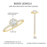 Certified Moissanite Promise Ring For Engagement