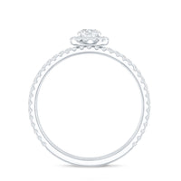 Certified Moissanite Halo Bridal Ring Set