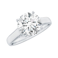 Solitaire Cathedral Engagement Ring with Brilliant Cut Moissanite