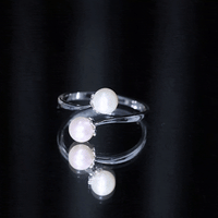 Cultured Freshwater Pearl Bypass Engagement Ring