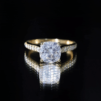 3 Carat Cushion Moissanite Cathedral Engagement Ring