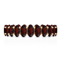 Certified Real Oval Garnet Eternity Ring for Anniversary