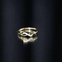 Certified diamond infinity promise ring for her by Rosec Jewels, featuring a white band with sparkling diamond accents.