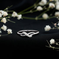 Certified diamond infinity promise ring for women by Rosec Jewels, featuring a sparkling diamond design on a elegant ring.