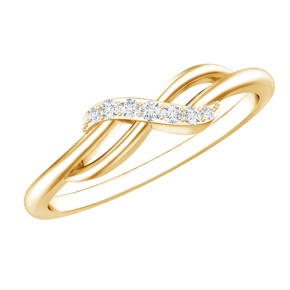 Certified diamond infinity promise ring for her by Rosec Jewels, featuring a sparkling diamond design on a elegant ring setting.
