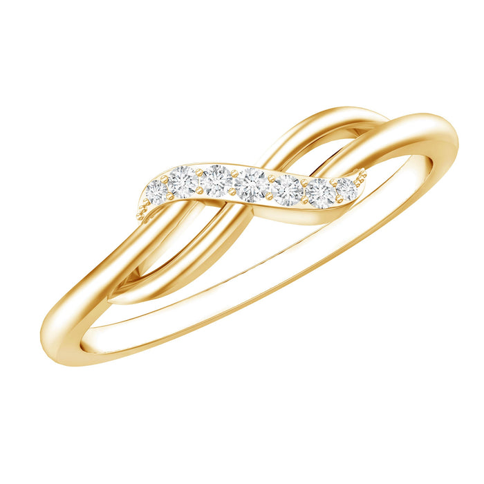 Certified diamond infinity promise ring for her by Rosec Jewels, featuring a sparkling diamond design on a elegant ring setting.