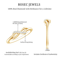 Certified Diamond Infinity Promise Ring for Her by Rosec Jewels, showcasing a sparkling diamond infinity design on a sleek ring band.
