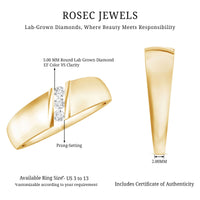 Real Diamond Three Stone Band Ring with Certificate