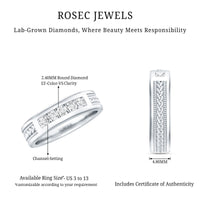 Lab Grown Diamond Mens Wedding Band Ring